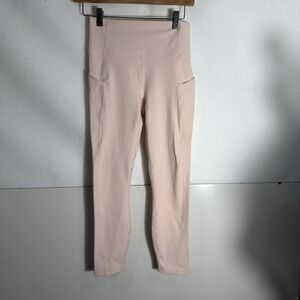 Fabletics Oasis PureLuxe High Waisted 7/8 Leggings Peach/Orange Pink Size Small